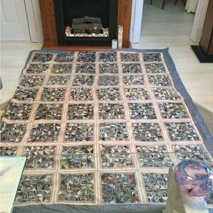 Vintage Handmade Thai Silk Quilt